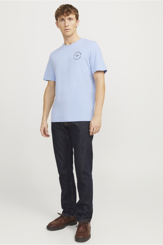 JJSIMON TEE SS CREW NECK 12269280 Chambray Blue/SMALL
